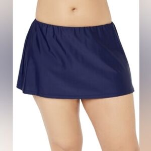 Island Escape Woman Navy Swim Skort New With Tags 22 W